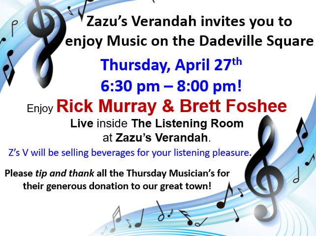 An invitation by zazu verandah for live music