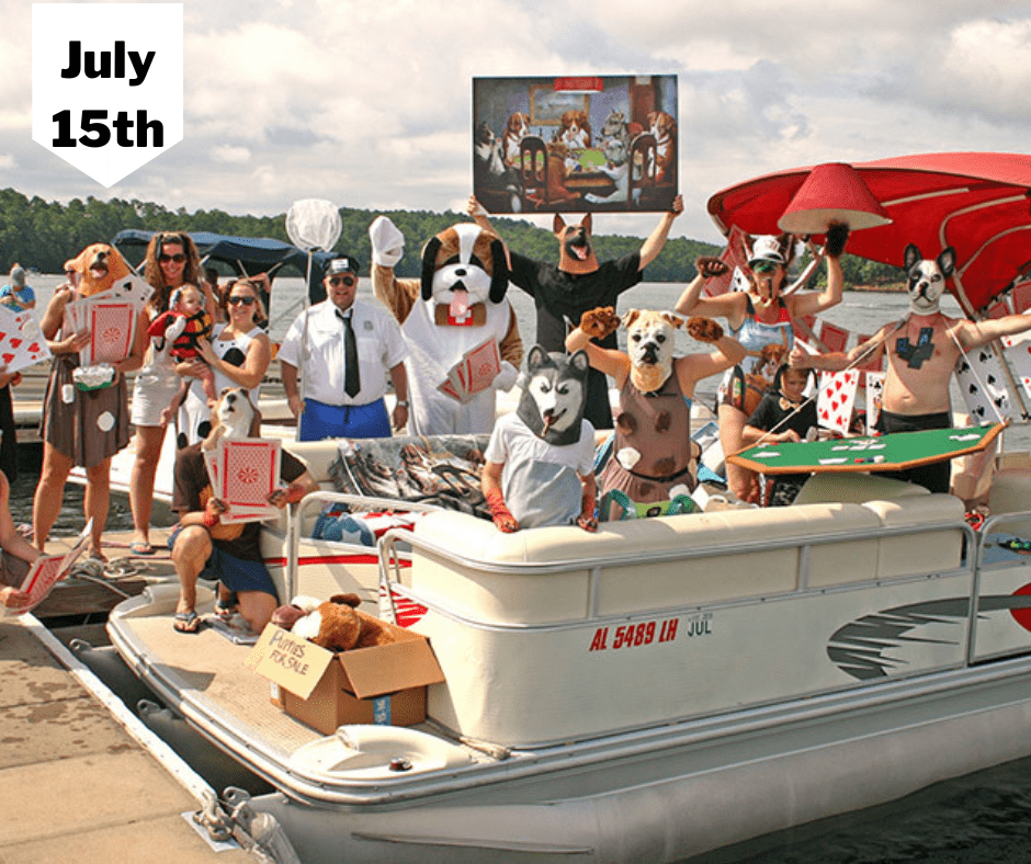 July 15th Event Poster with people in the masks
