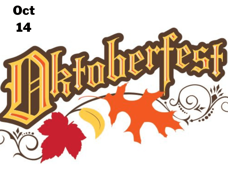 Aktoberfest logo in yellow with a white background